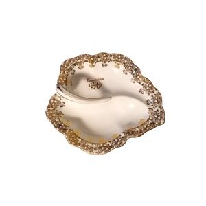 ROYAL ALBERT Bone China 50th‎ Anniversary Divided Leaf Plate 7.5" England READ